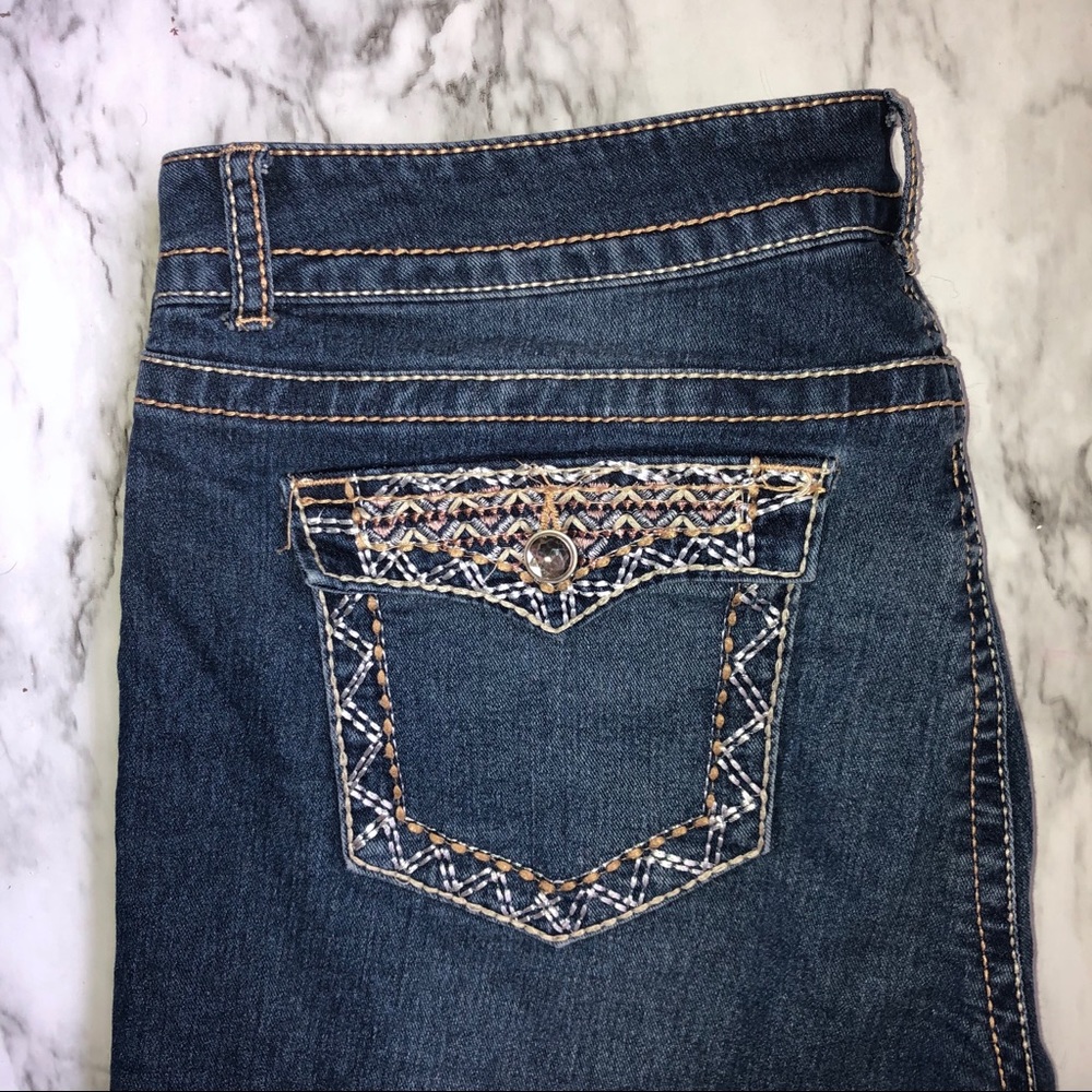 Plus Size Mid-length Jean Shorts